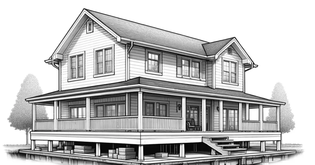 A home on a Pier and Beam Foundation - Foundation Repair Houston Company