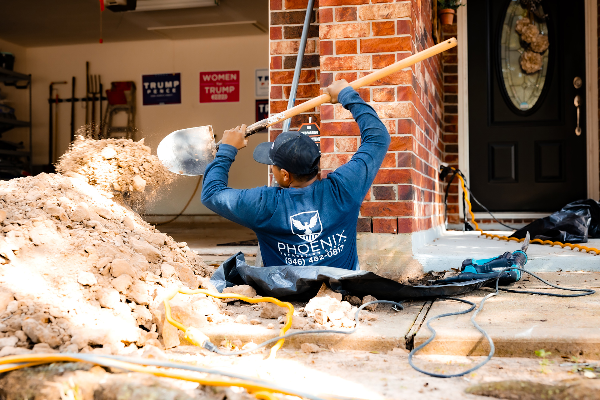 Phoenix Foundation Repair Crew On Site